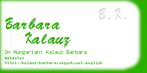 barbara kalauz business card